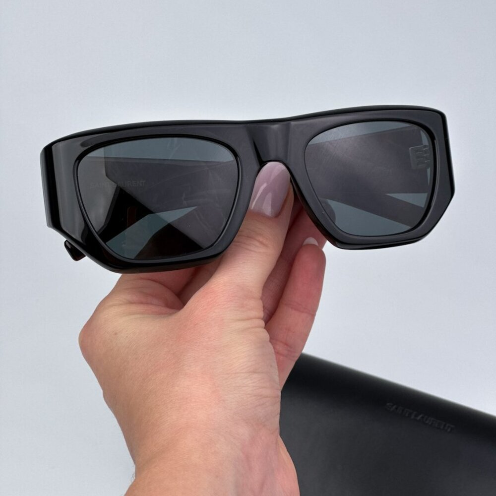 Saint Laurent SL740 004 BRAND NEW Sunglasses Black Havana Square Unisex